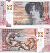 Scotland 10 Pounds 2021 Polymer P 371 UNC , RBS, Mary Somerville , Otters