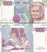 Italy 1000 Lire 1982 P 114 a Sign CIAMPIAND STEVANI UNC