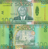 Samoa 100 Tala ND 2017 P 44 b* Replacement ZZ Prefix UNC