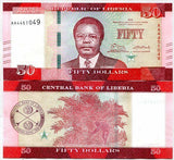 Liberia 50 Dollars  2016 P 34 a UNC