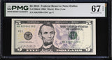 United States 5 Dollars Usa 2013 P 539 K Dallas Superb Gem UNC PMG 67 EPQ