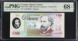 Uruguay 50 Pesos 2020 P 102 a Polymer Superb Gem UNC PMG 68 EPQ