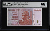 Zimbabwe 5 Billion Dollars 2008 P 84 Gem UNC PMG 66 EPQ , Grade Note