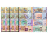 Venezuela Set 8 x 5 SETS 40 UNC 2 5 10 20 50 200 500 Soberanos 2018 P 101-108