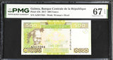 Guinea 500 Francs 2017 P 47 b AZ Prefix Replacement Superb Gem UNC PMG 67 EPQ