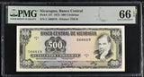 Nicaragua 500 Cordobas 1972 P 127 Gem UNC PMG 66 EPQ