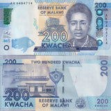 Malawi 200 Kwacha 2016 P 65A UNC