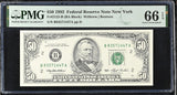 United States 50 Dollars Usa 1993 P 494 B New York Gem UNC PMG 66 EPQ
