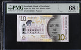 Scotland 10 Pounds 2016 P 131 Superb Gem UNC PMG 68 EPQ