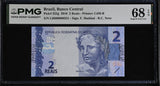 Brazil 2 Reais 2010 P 252 g Superb Gem UNC PMG 68 EPQ TOP POP