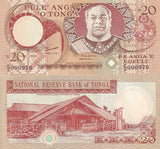 Tonga 20 PA'anga ND 1995 P 35 b UNC ,Taufa'ahau IV Tupou