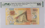 Papua New Guinea 50 Kina 2008 P 32 a Gem UNC PMG 66 EPQ