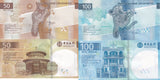 Macau SET 4 UNC 50 100 Patacas 2025 P 92 93 131 132 BOC & BNU Macao Lion