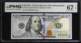 United States 100 Dollars USA 2021 P 555 I Minneapolis Superb Gem UNC PMG 67 EPQ