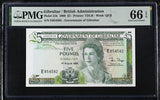 Gibraltar 5 Pounds 1988 P 21 b Gem UNC PMG 66 EPQ