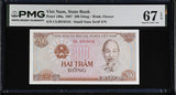 Vietnam 200 Dong 1987 P 100 a Superb Gem UNC PMG 67 EPQ
