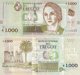 Uruguay 1000 Pesos Uruguayos 2020 P 98 UNC , Ibarbourou Square