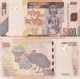 Congo 5000 Francs 2022 P 102 d Replacement UNC