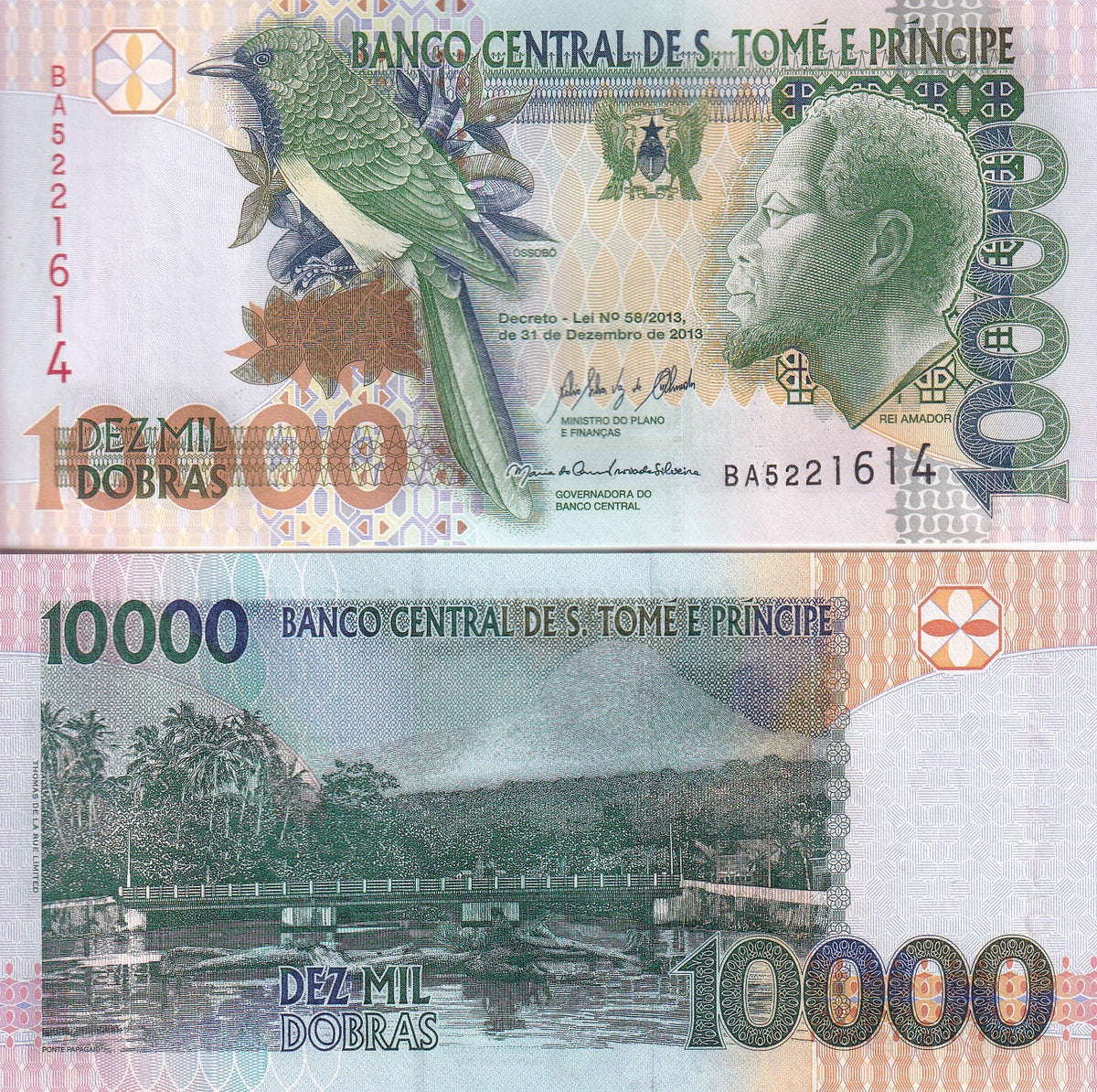 Saint Thomas & Prince 10000 Dobras 2013 P 66 d UNC