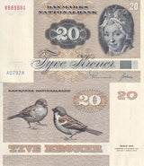 Denmark 20 Kroner 1979 Sign Sunesen & Valeur P 49 a UNC-