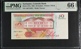 Suriname 10 Gulden 1991 P 137 a Gem UNC PMG 66 EPQ