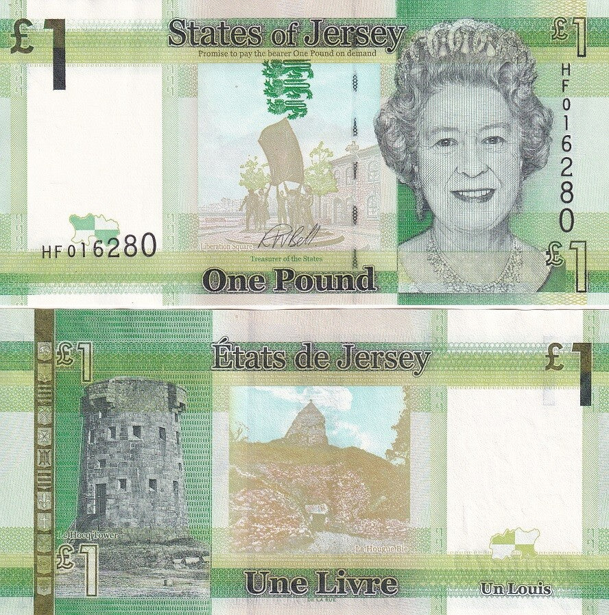 Jersey 1 Pound ND 2018 QE II P 32 b UNC