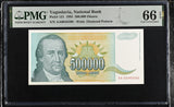 Yugoslavia 500000 Dinara 1993 P 131 GEM UNC PMG 66 EPQ