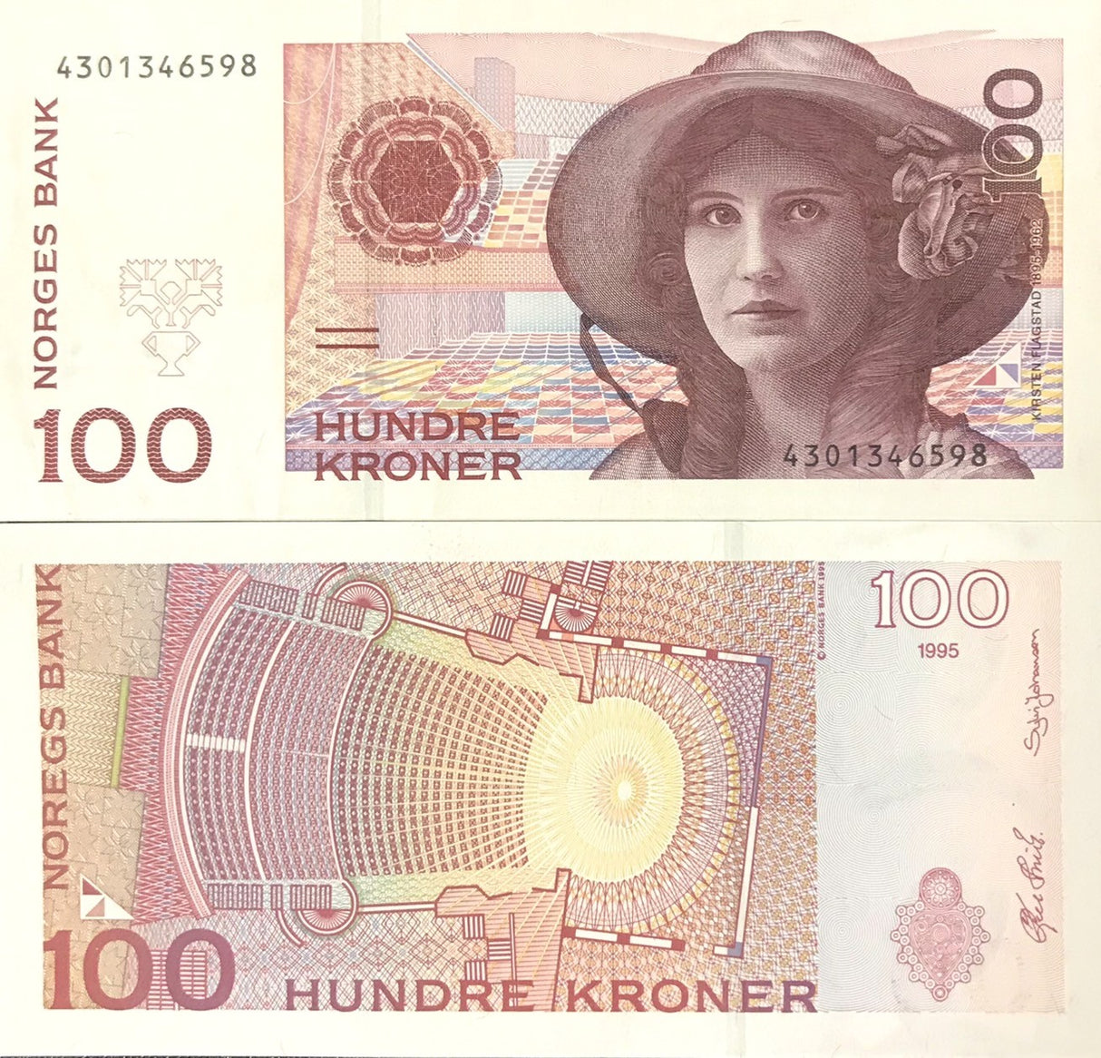 Norway 100 Kroner 1995 P 47 a UNC
