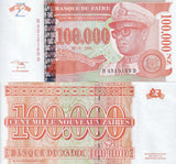 Zaire 100000 Nouveaux Zaires 1996 HDMZ P 77 UNC