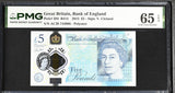 Great Britain 5 Pounds 2015 QEII Polymer P 394 Gem UNC PMG 65 EPQ