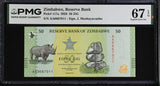 Zimbabwe 50 Zig 2026 P 117 a Superb Gem UNC PMG 67 EPQ TOP POP