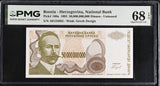 Bosnia 50 billions Dinara 1993 P 160 a Superb Gem UNC PMG 68 EPQ TOP POP