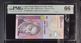 Cape Verde 1000 ESCUDOS 2007 P 70 a Gem UNC PMG 66 EPQ