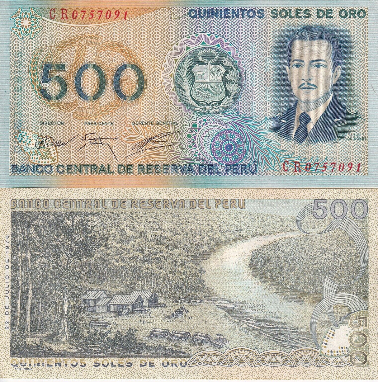 Peru 500 Soles P 125 1976 AUnc