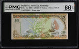 Maldives 10 Rufiyaa 2006 P 19 c Gem UNC PMG 66 EPQ , Graded Note