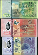 Saint Thomas & Prince Set 3 UNC 5 10 20 Dobras Polymer 2016 P 70 71 72 Sao Tome