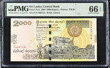 Sri Lanka 2000 Rupees 2005 P 121 a Gem UNC PMG 66 EPQ