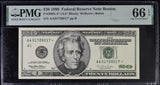 United States 20 Dollars USA 1996 P 501* Replacement A Boston Gem UNC PMG 66 EPQ
