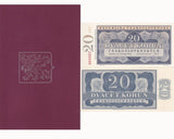 Czechoslovakia 20 Korun 1953/2023 P 72A Official Reprint W/Folder UNC