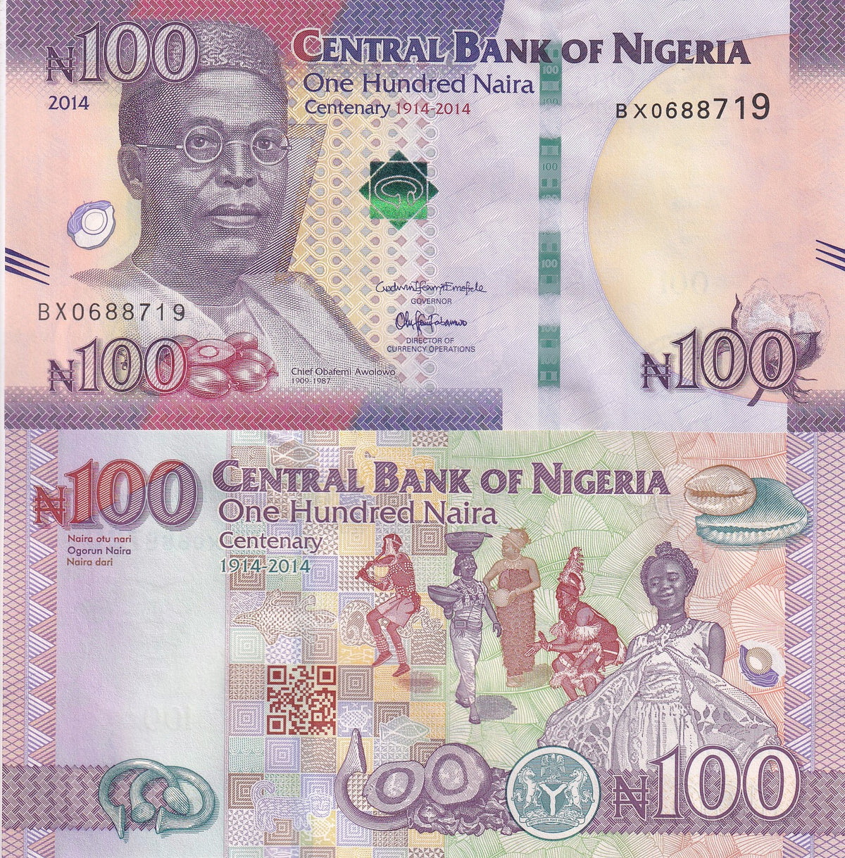 Nigeria 100 Naira 2014 P 41 Commemorative UNC , Chief Obafemi Awolowo