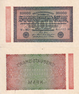 Germany 20000 Mark 1923 P 85 a UNC