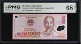 Vietnam 50000 Dong 2023 P 121 q Superb Gem UNC PMG 68 EPQ