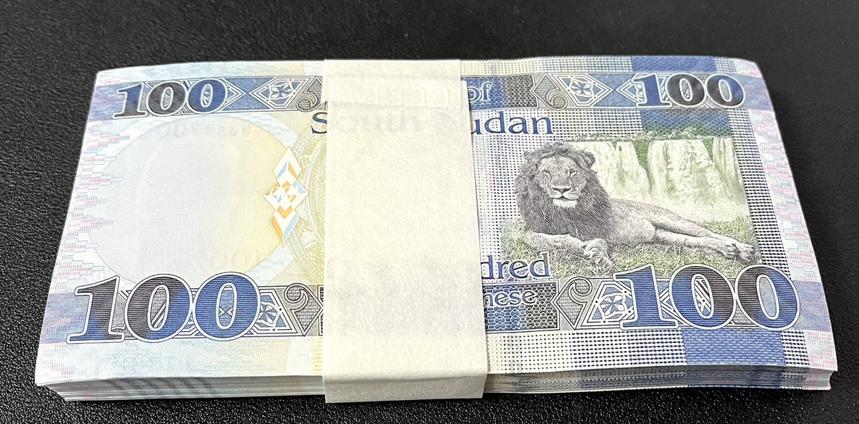 South Sudan 100 Pounds 2019 P 15 UNC LOT 100 PCS 1 Bundle