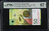 Switzerland 50 Franken 2020 P 77 d Superb Gem UNC PMG 67 EPQ