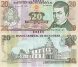 Honduras 20 Lempiras 2014 P 100 b UNC