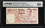 Thailand 100 Baht ND 1969-1978 P 85 a Sign 44 Gem UNC PMG 66 EPQ