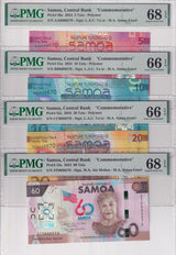 Samoa SET 4, 5 10 20 60 Tala 2024 P 50 51 52 53 a Superb Gem UNC PMG 66 68 EPQ