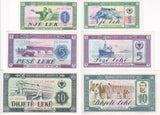 Albania Set 3 UNC 1 5 10 Leke 1964 P 33 35 36 Shkoder, Daijti, Naim Frasheri