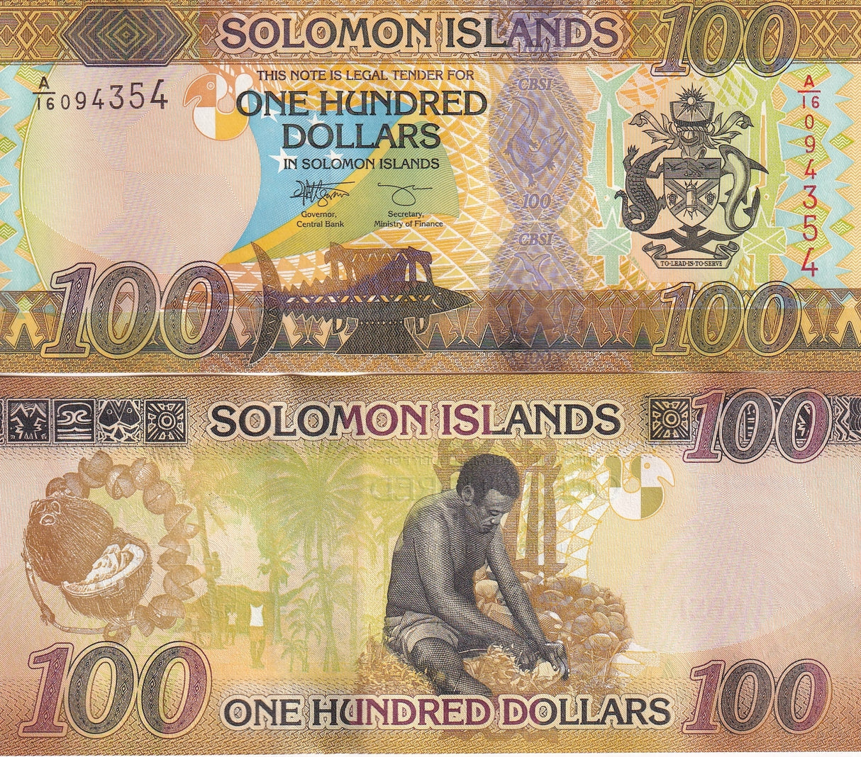 Solomon Islands 100 Dollars 2023 P 36 d UNC