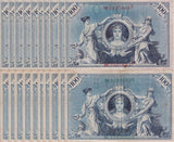 Germany SET 2 x LOT 5= 10 PCS 100 Mark 1908 Green+Red Seal P 33 34 FineCirculate